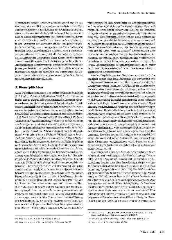 Vorschauseite 3: Bereitschaftsdienste für Oberärzte