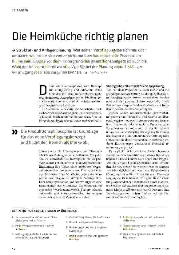 Vorschauseite 1: Die Heimküche richtig planen