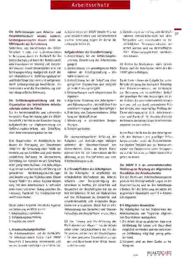 Vorschauseite 2: Arbeitsschutz ist Chefsache