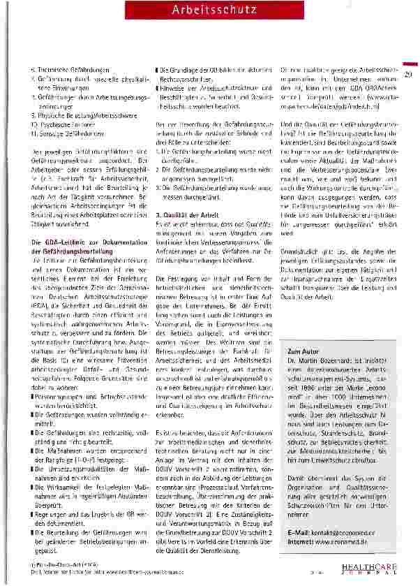Vorschauseite 4: Arbeitsschutz ist Chefsache