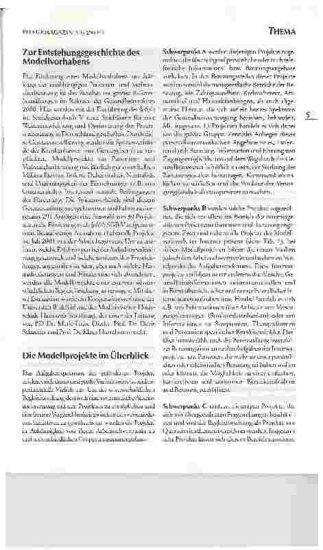 Vorschauseite 2: Nutzerinteressen im Mittelpunktder Patientenund VerbraucherberatungAUSGEWÄHLTE ERGEBNISSE DER WISSENSCHAFTLICHEN BEGLEITFORSCHUNG ZUM MODELLVORHABEN NACH § 65B SGB V