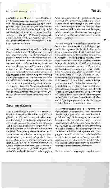 Vorschauseite 6: Nutzerinteressen im Mittelpunktder Patientenund VerbraucherberatungAUSGEWÄHLTE ERGEBNISSE DER WISSENSCHAFTLICHEN BEGLEITFORSCHUNG ZUM MODELLVORHABEN NACH § 65B SGB V