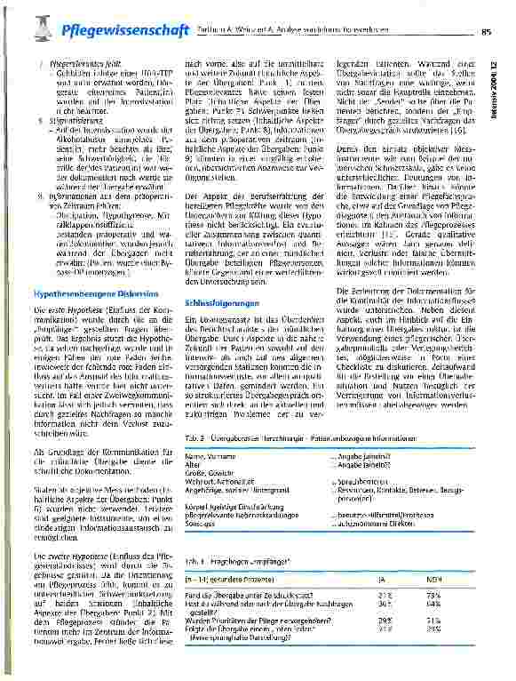 Vorschauseite 5: Analyse von Informationsverlusten bei mündlichen Patientenübergaben - eine Pilotstudie