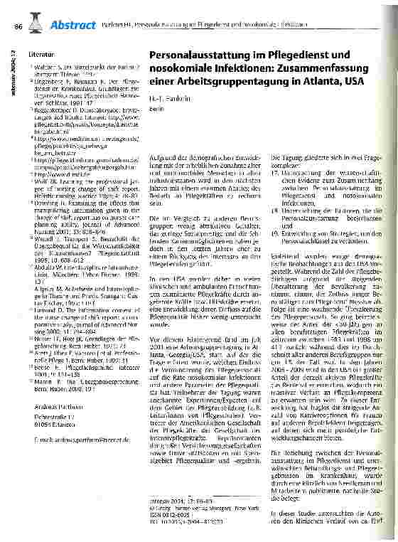 Vorschauseite 6: Analyse von Informationsverlusten bei mündlichen Patientenübergaben - eine Pilotstudie