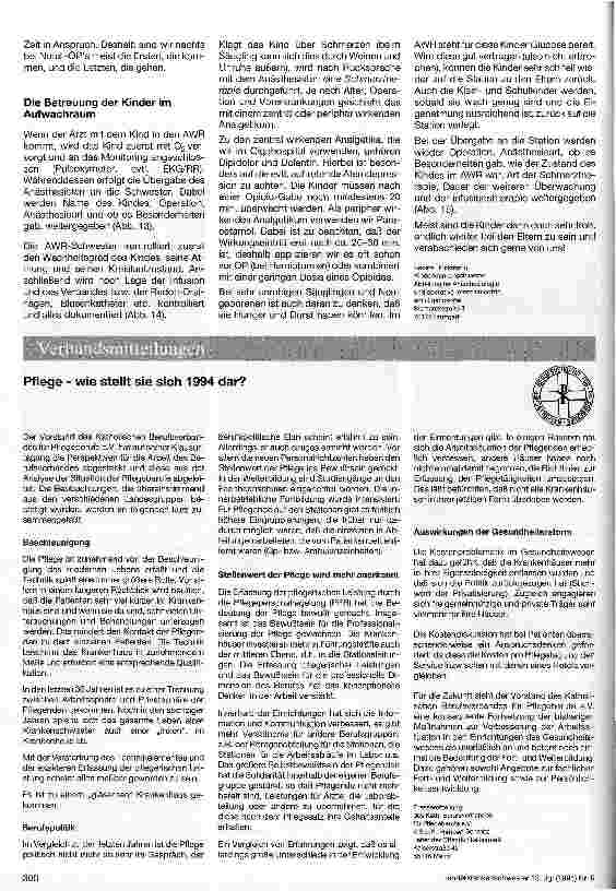Vorschauseite 5: Die Aufgaben der Kinderkrankenschwester in der Anästhesie