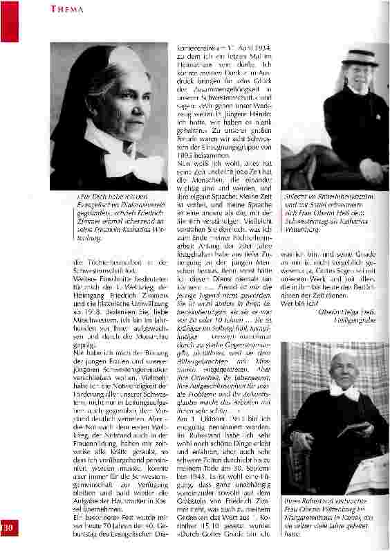 Vorschauseite 5: Lebensbilder aus der Schwesternschaft des Evangelischen Diakonievereins