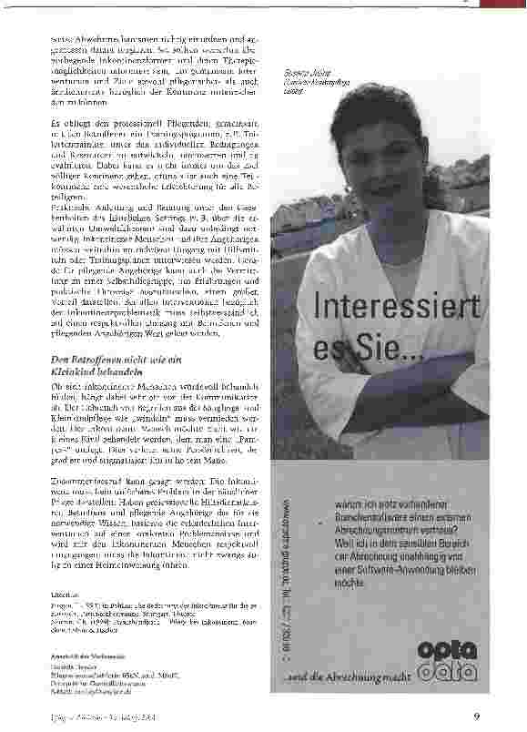Vorschauseite 4: Scham und EkelInkontinenz als Problem in der häuslichen Pflege