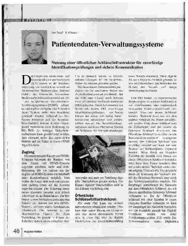Vorschauseite 1: Patientendaten-Verwaltungssysteme