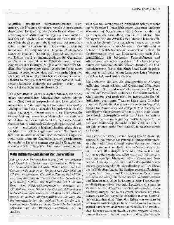 Vorschauseite 3: Hoher Preis fürs höchste Gut. Zum schwierigen Verhältnis von Ökonomie und Medizin