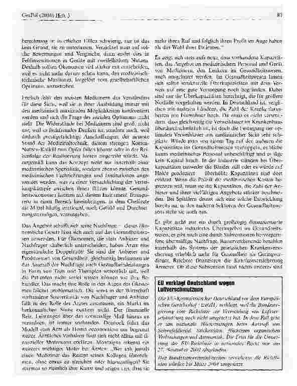 Vorschauseite 4: Hoher Preis fürs höchste Gut. Zum schwierigen Verhältnis von Ökonomie und Medizin