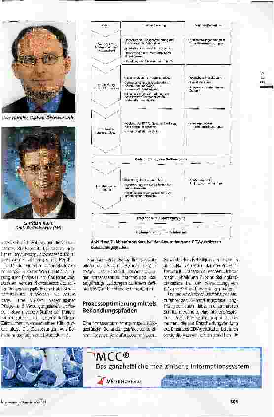 Vorschauseite 2: Prozessoptimierung in der RehaStandardisierte Behandlungsabläufe auf EDV-gestützter Basis