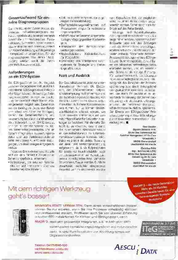 Vorschauseite 4: Prozessoptimierung in der RehaStandardisierte Behandlungsabläufe auf EDV-gestützter Basis