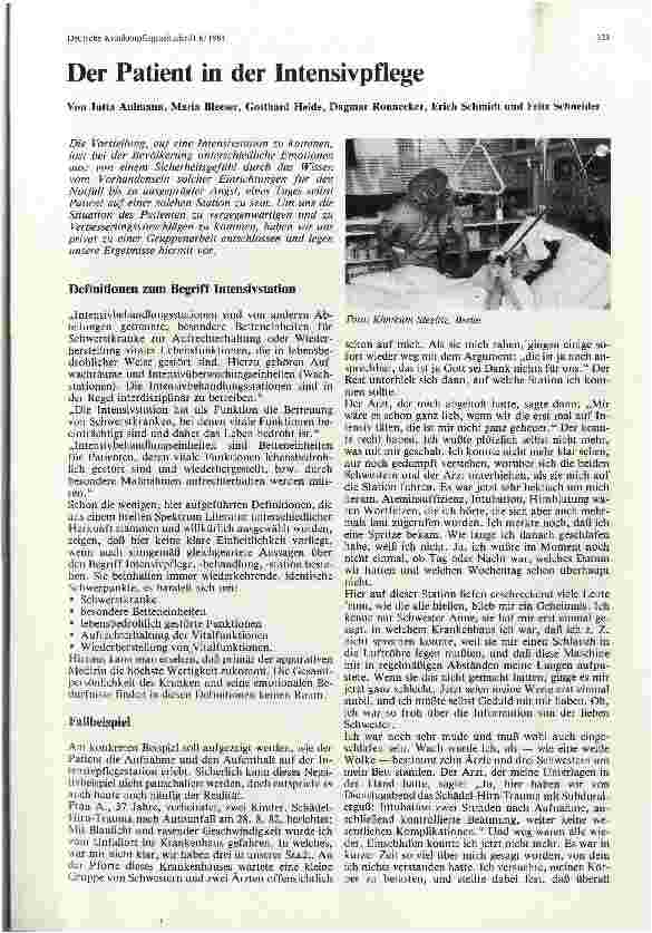 Vorschauseite 1: Der Patient in der Intensivpflege