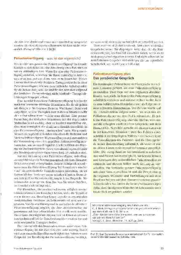 Vorschauseite 4: Vorsorge für das Lebensende