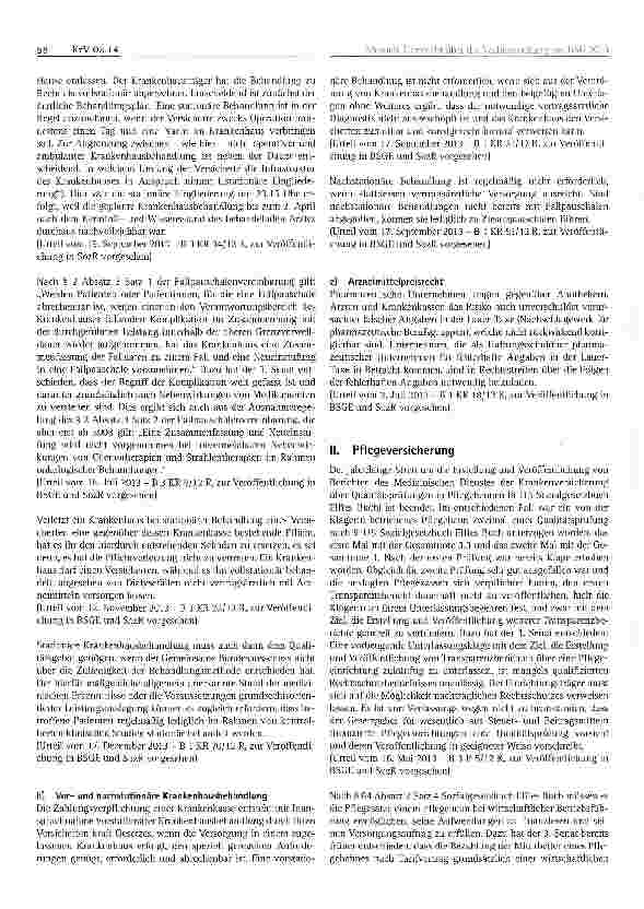 Vorschauseite 3: Übersicht über die Rechtsprechung des Bundessozialgerichts im Jahr 2013