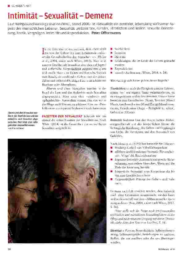 Vorschauseite 1: Intimität - Sexualität - Demenz