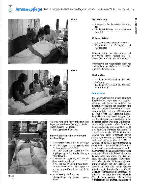 Vorschauseite 4: Bauchlagerung von Intensivpatienten - Gibt es neue Trends?
