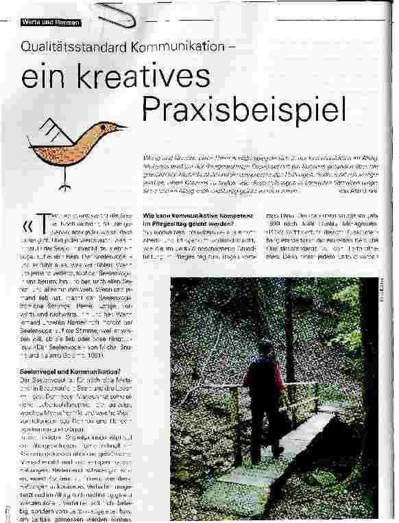Vorschauseite 1: Qualitätsstandard Kommunikation ein kreatives Praxisbeispiel