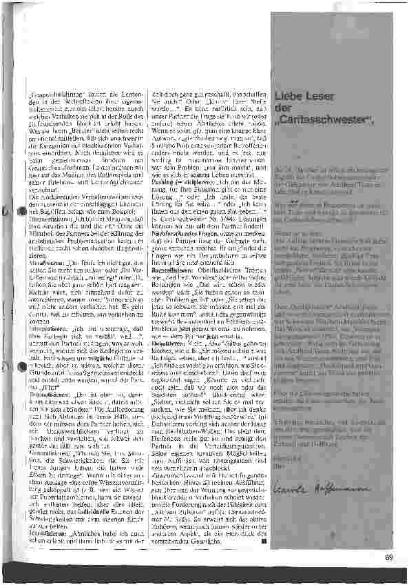 Vorschauseite 2: Das Verstehende Gespräch Gesprächsblockierendes Verhalten