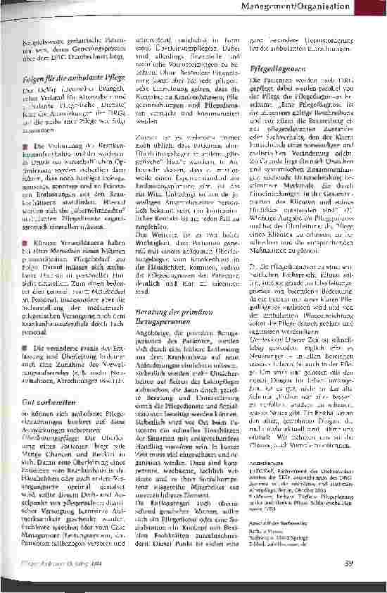 Vorschauseite 2: Schnittstelle Pflegediagnose: Bei der Überleitung unentbehrlich