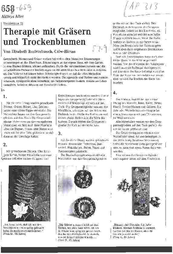 Vorschauseite 1: Therapie mit Gläsern und Trockenblumen