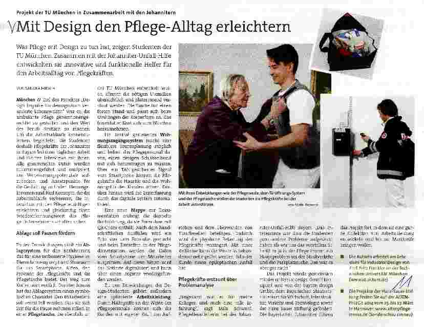 Vorschauseite 1: Mit Design den Pflege-Alltag erleichtern