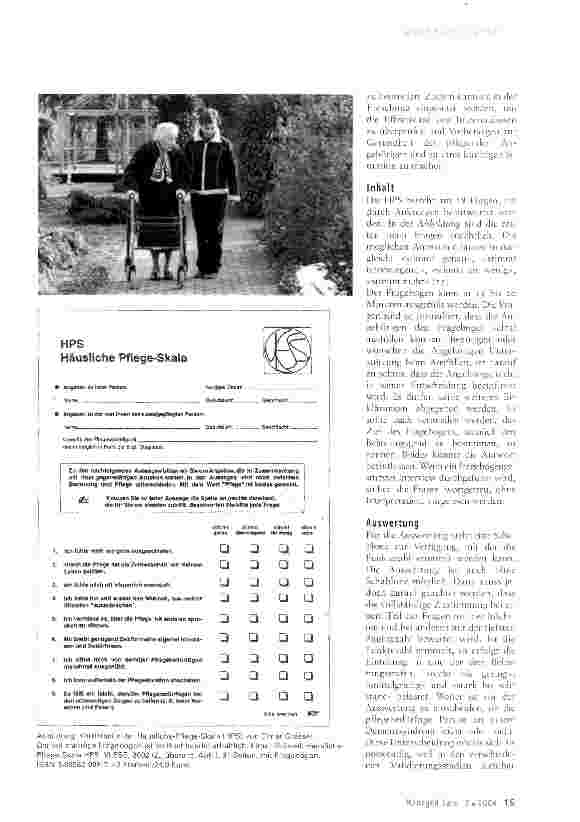 Vorschauseite 2: Belastung messen mit der Häusliche-Pflege-Skala