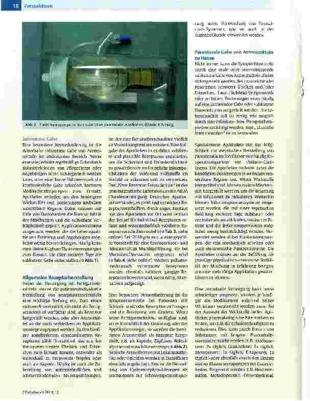 Vorschauseite 3: Pharmazie in der Palliativmedizin