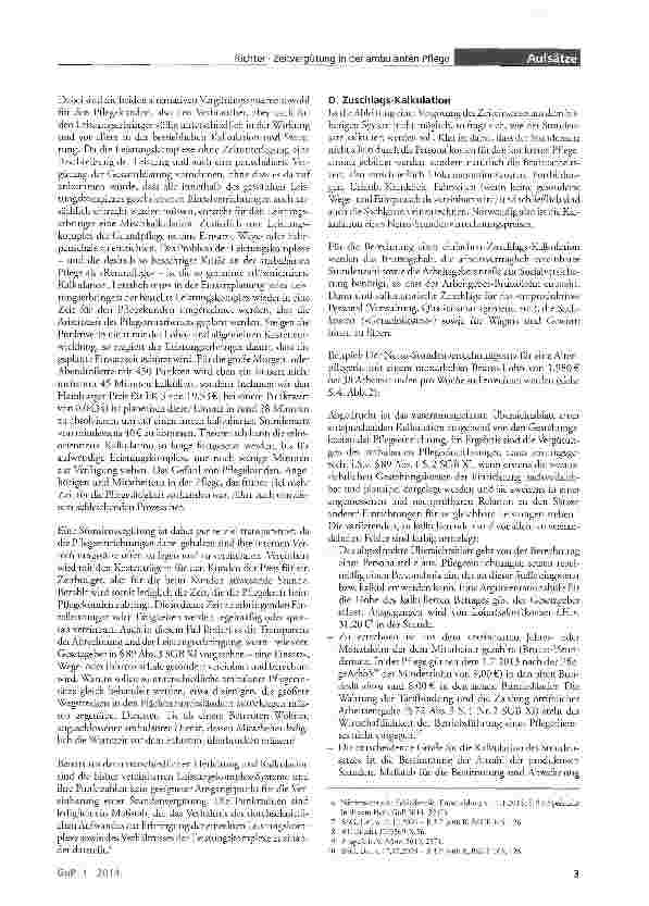 Vorschauseite 3: Die Zeitvergütung in der ambulanten Pflege nach den §§89, 120SGBXI