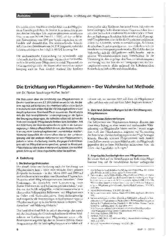 Vorschauseite 6: Die Zeitvergütung in der ambulanten Pflege nach den §§89, 120SGBXI