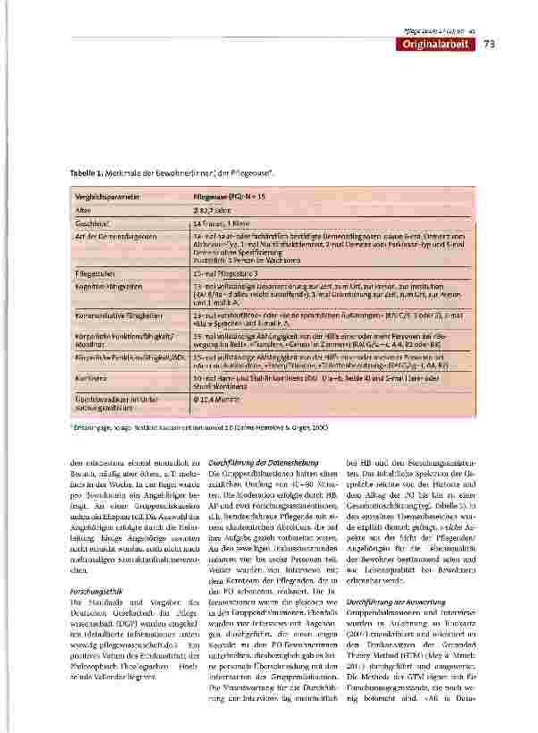 Vorschauseite 5: Lebensqualität von Bewohnerinnen einer Pflegeoase aus der Sicht von Pflegenden und Angehörigen -qualitative Befunde einer Evaluationsstudie