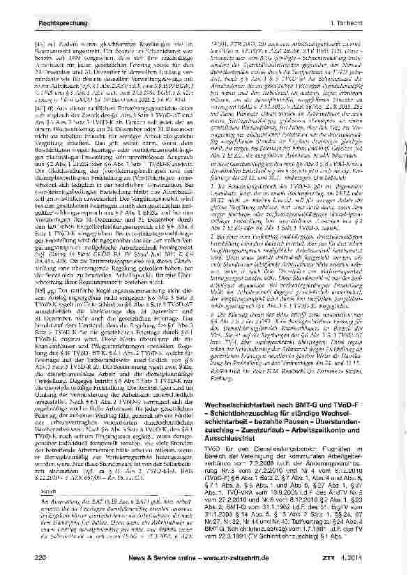 Vorschauseite 1: Wechselschichtarbeit nach BMT-G und TVöD-F - Schichtlohnzuschlag für ständige Wechselschichtarbeit - bezahlte Pausen - Überstundenzuschlag - Zusatzurlaub - Arbeitszeitkonto und Au…