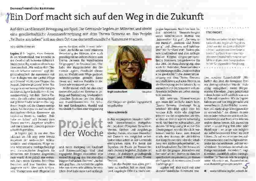 Vorschauseite 1: Demenzfreundliche Kommune - Ein Dorf macht sich auf den Weg in die Zukunft