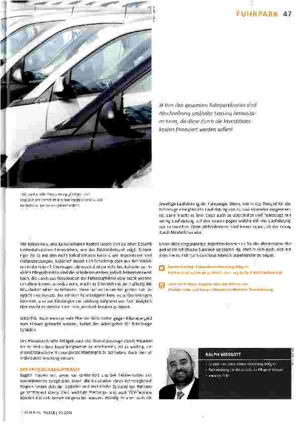 Vorschauseite 4: Fuhrpark - unterschätzter Kostenfaktor