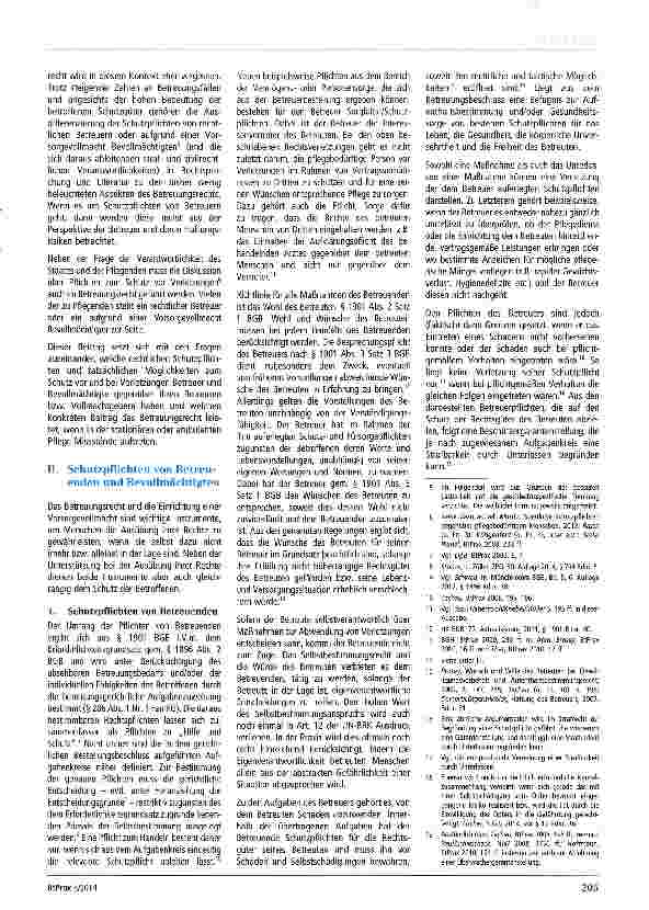 Vorschauseite 2: Schutzpflichten zugunsten pflegebedürftiger Menschen - welche Bedeutung haben Betreuer/innen und Bevollmächtigte?