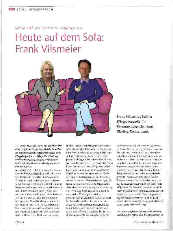 Vorschauseite 1: Heute auf dem Sofa Frank Vilsmeier