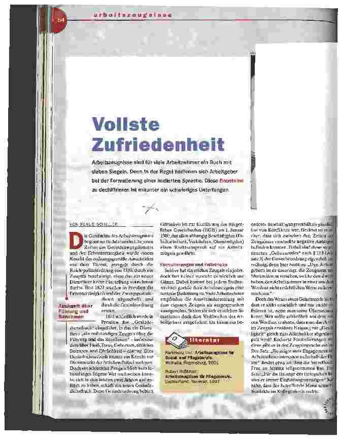 Vorschauseite 1: Vollste Zufriedenheit