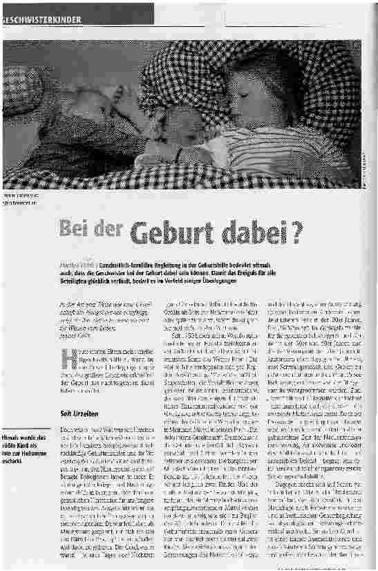 Vorschauseite 1: Bei der Geburt dabei?