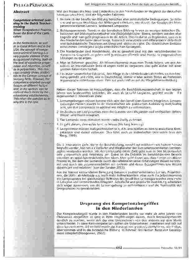 Vorschauseite 2: Kompetenzorientiertes Lernen in der Lehrerausbildung in den Niederlanden