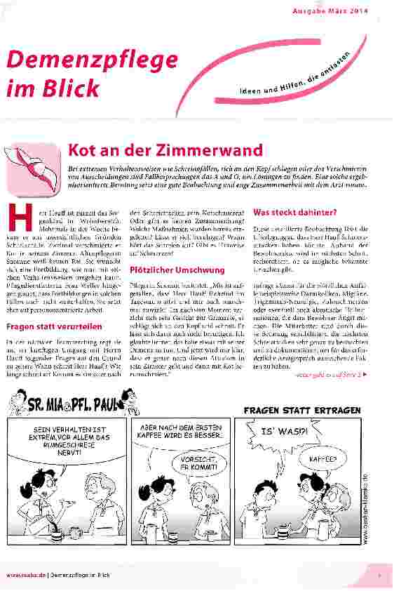 Vorschauseite 1: Kot an der Zimmerwand