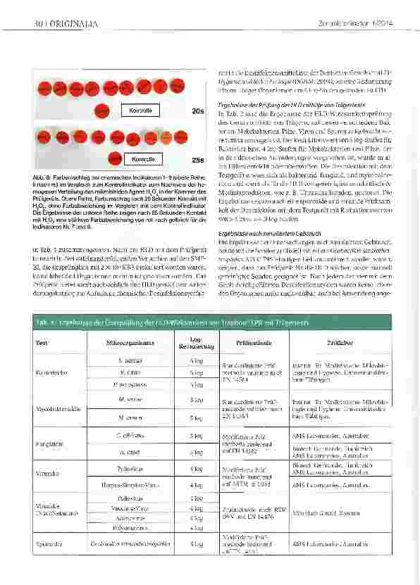 Vorschauseite 6: Automatische, validierte, nicht-toxische High-Ievel-Desinfektion (HLD) von Ultraschall sondenEin neuartiger Ansatz zur Minimierung des Infektionsrisikos