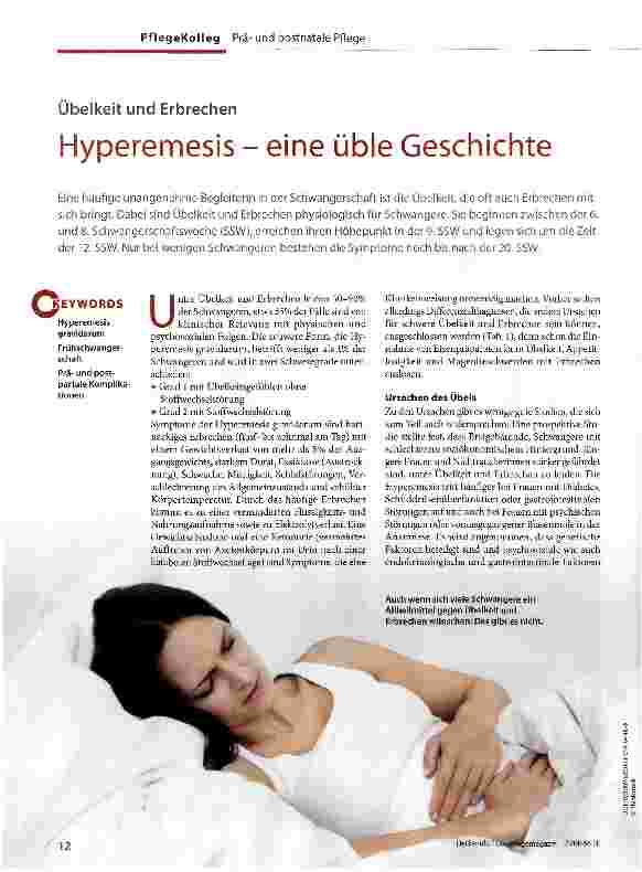 Vorschauseite 1: Hyperemesis - eine üble Geschichte