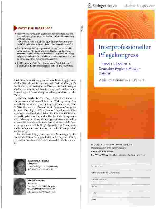 Vorschauseite 4: Hyperemesis - eine üble Geschichte