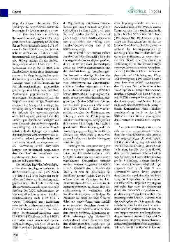 Vorschauseite 2: Erfolglose Überprüfung von Entbindungsfällen - kein Anspruch des Krankenhauses auf Zahlung der Aufwandspauschale