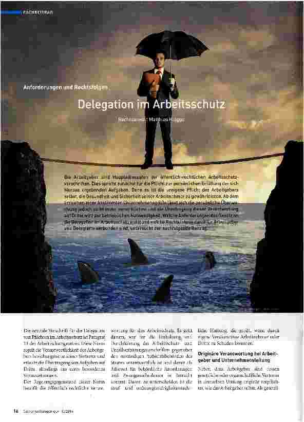 Vorschauseite 1: Delegation im Arbeitsschutz