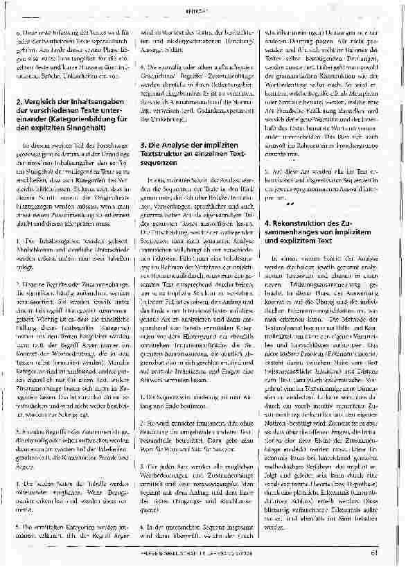 Vorschauseite 3: Die rekonstruktive hermeneutische Textanalyse