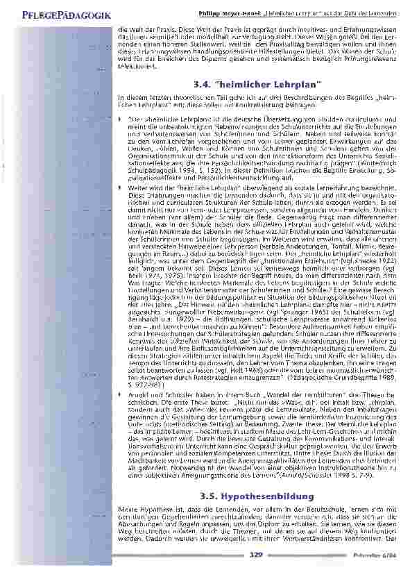 Vorschauseite 5: Heimlicher Lehrplan aus der Sicht der Lernenden