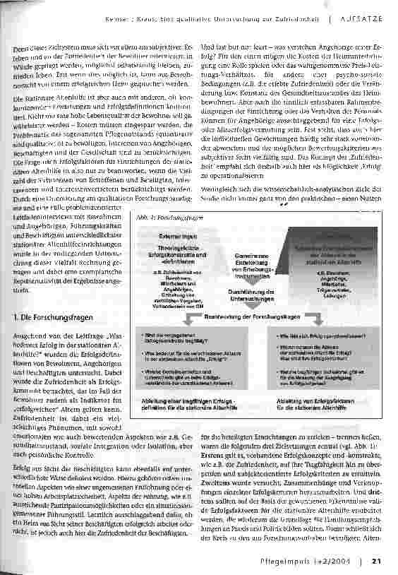 Vorschauseite 2: Erfolgsfaktoren in der stationären AltenhilfeEine qualitative Untersuchung zur Zufriedenheit von Bewohnern, Beschäftigten und Angehörigen