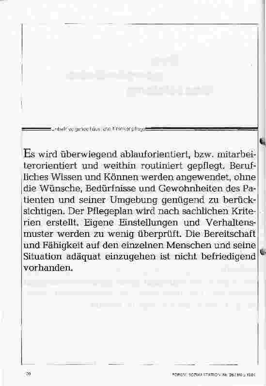 Vorschauseite 4: Wie erreichen wir eine gelungene Gemeindekrankenpflege?