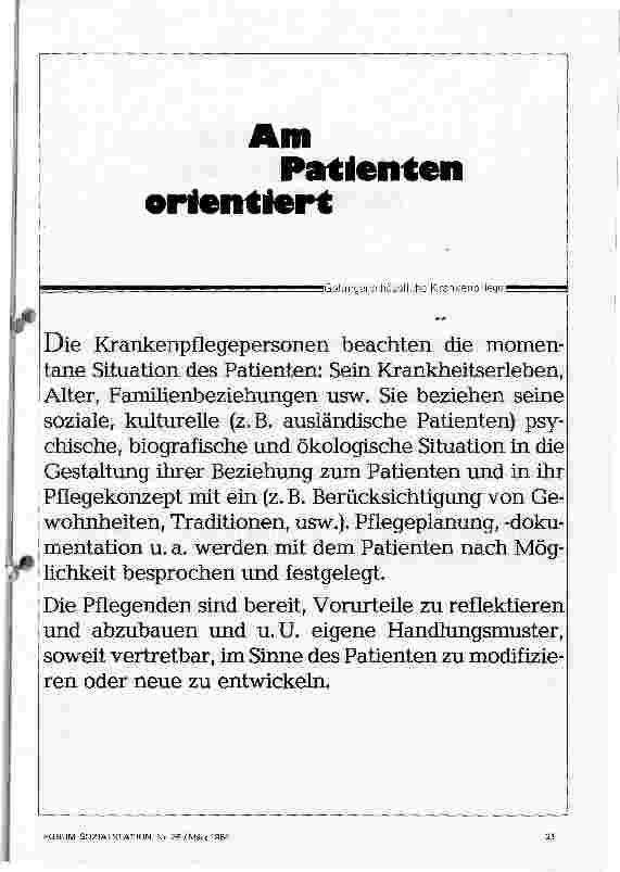 Vorschauseite 5: Wie erreichen wir eine gelungene Gemeindekrankenpflege?